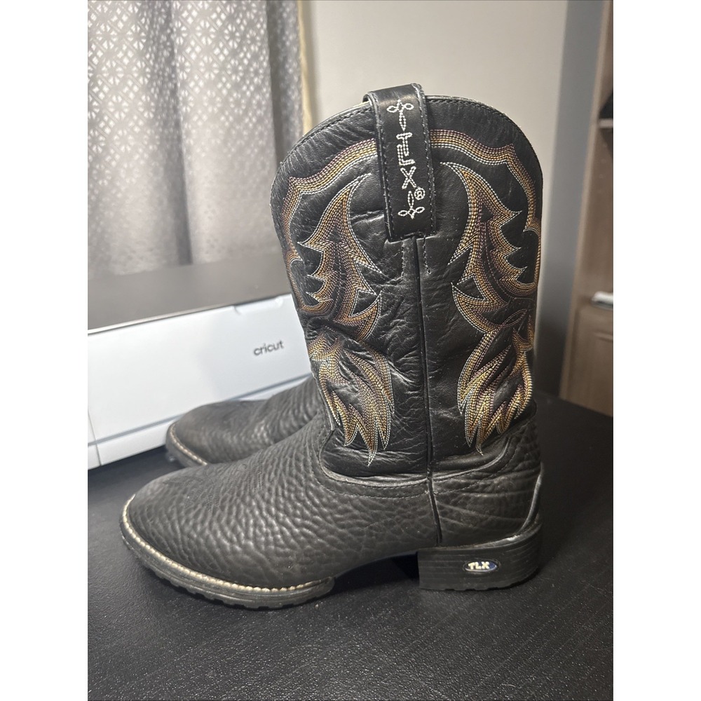 Tony Lama XT6003 Round Toe TLX Western Cowboy Boots Black Mens 10 EE EUC